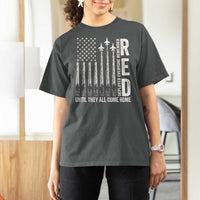 RED Friday Remember Everyone Deployed T Shirt For Women Military American Flag - Wonder Print Shop