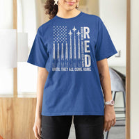 RED Friday Remember Everyone Deployed T Shirt For Women Military American Flag - Wonder Print Shop