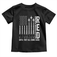 RED Friday Remember Everyone Deployed Toddler T Shirt Military American Flag - Wonder Print Shop