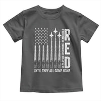 RED Friday Remember Everyone Deployed Toddler T Shirt Military American Flag - Wonder Print Shop