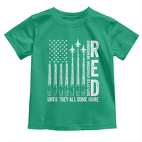 RED Friday Remember Everyone Deployed Toddler T Shirt Military American Flag - Wonder Print Shop