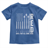 RED Friday Remember Everyone Deployed Toddler T Shirt Military American Flag - Wonder Print Shop