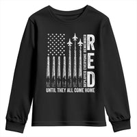 RED Friday Remember Everyone Deployed Youth Sweatshirt Military American Flag - Wonder Print Shop