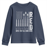 RED Friday Remember Everyone Deployed Youth Sweatshirt Military American Flag - Wonder Print Shop