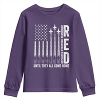 RED Friday Remember Everyone Deployed Youth Sweatshirt Military American Flag - Wonder Print Shop