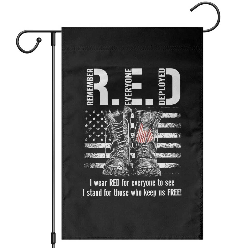 On Friday We Wear Red Military R.E.D Friday Garden Flag American Flag - Wonder Print Shop