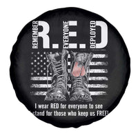 On Friday We Wear Red Military R.E.D Friday Spare Tire Cover American Flag - Wonder Print Shop