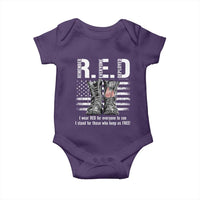 On Friday We Wear Red Military R.E.D Friday Baby Onesie American Flag - Wonder Print Shop