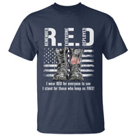 On Friday We Wear Red Military R.E.D Friday T Shirt American Flag - Wonder Print Shop