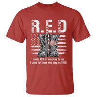 On Friday We Wear Red Military R.E.D Friday T Shirt American Flag - Wonder Print Shop