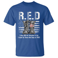 On Friday We Wear Red Military R.E.D Friday T Shirt American Flag - Wonder Print Shop