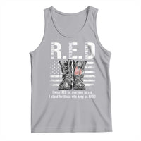 On Friday We Wear Red Military R.E.D Friday Tank Top American Flag - Wonder Print Shop