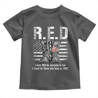 On Friday We Wear Red Military R.E.D Friday Toddler T Shirt American Flag - Wonder Print Shop