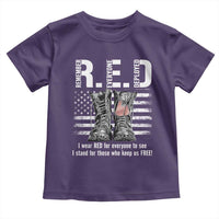 On Friday We Wear Red Military R.E.D Friday Toddler T Shirt American Flag - Wonder Print Shop