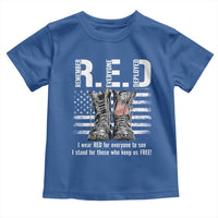 On Friday We Wear Red Military R.E.D Friday Toddler T Shirt American Flag - Wonder Print Shop