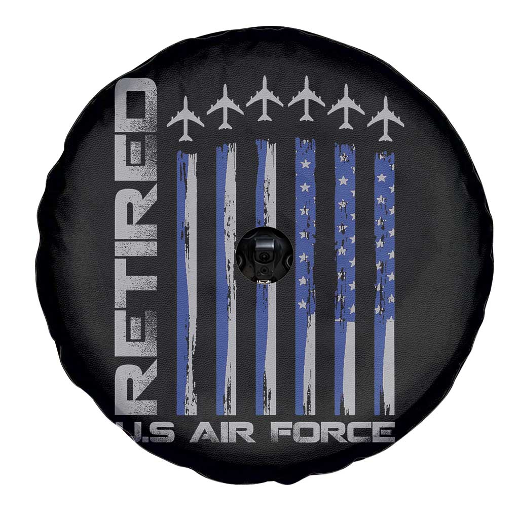Retired US Air Force Spare Tire Cover Vintage USAF Veteran USA Flag - Wonder Print Shop