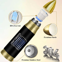 Retired US Air Force Bullet Tumbler Vintage USAF Veteran USA Flag - Wonder Print Shop