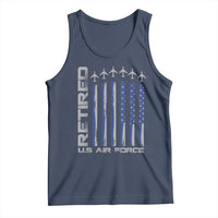 Retired US Air Force Tank Top Vintage USAF Veteran USA Flag - Wonder Print Shop