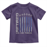Retired US Air Force Toddler T Shirt Vintage USAF Veteran USA Flag - Wonder Print Shop