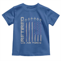 Retired US Air Force Toddler T Shirt Vintage USAF Veteran USA Flag - Wonder Print Shop