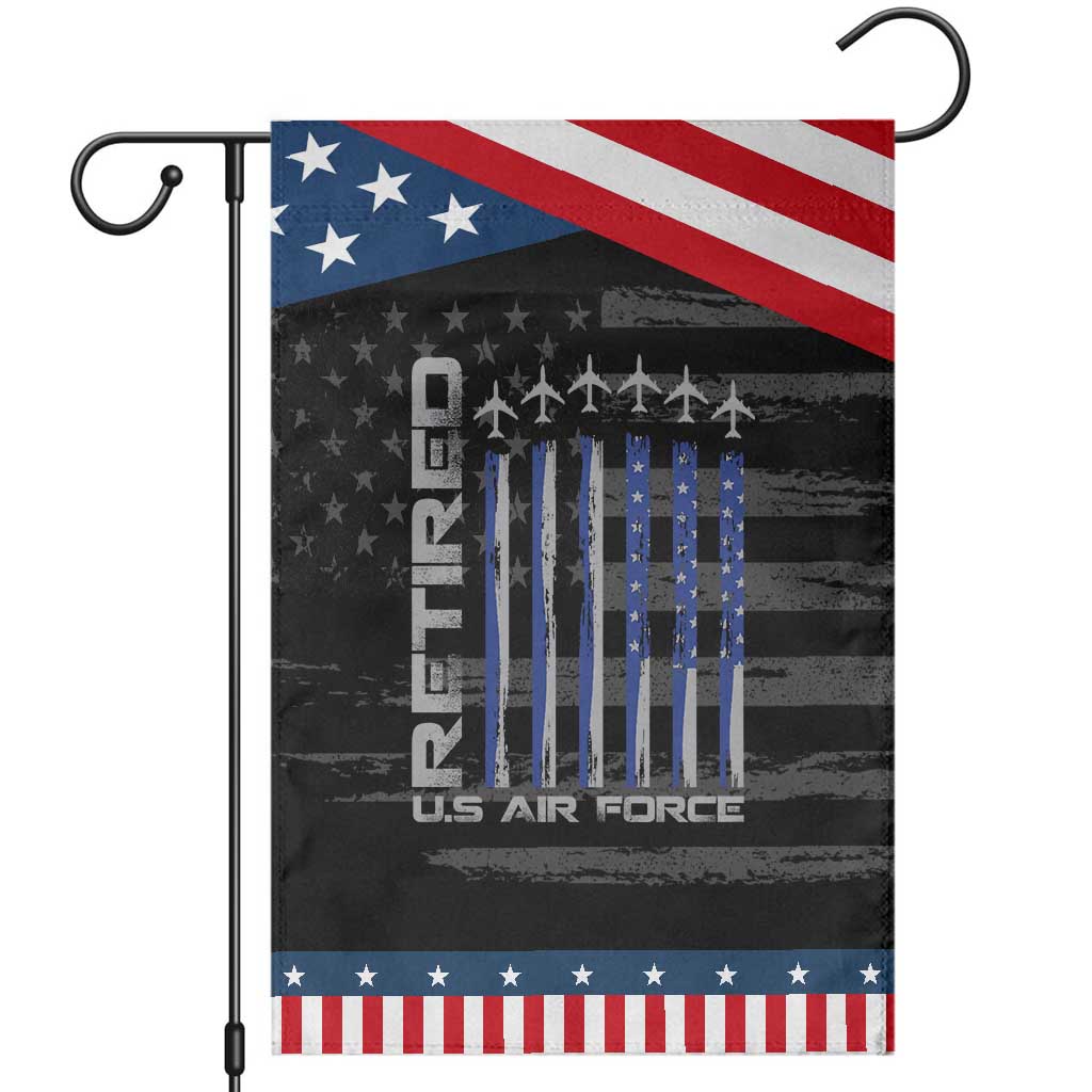 Retired US Air Force Garden Flag Vintage USAF Veteran USA Flag