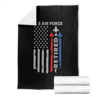 Veteran US Air Force Throw Blanket Vintage USA Flag Veterans - Wonder Print Shop