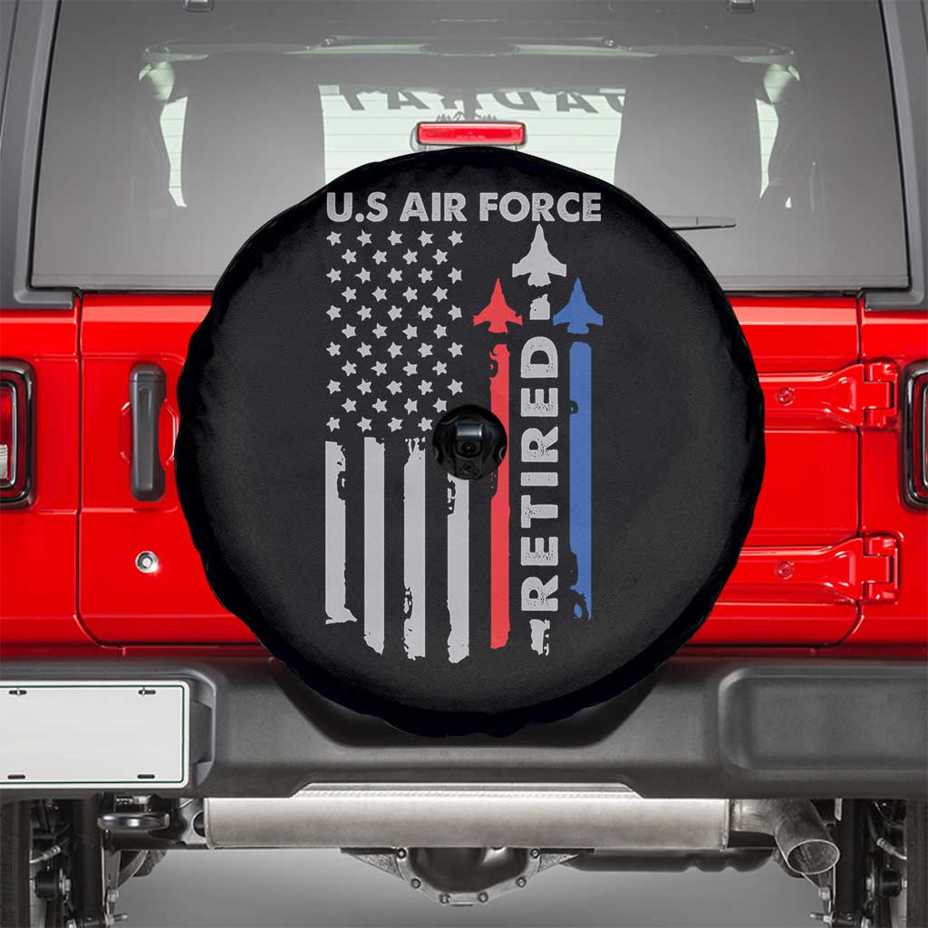 Veteran US Air Force Spare Tire Cover Vintage USA Flag Veterans - Wonder Print Shop