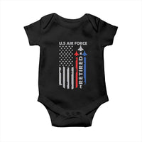 Veteran US Air Force Baby Onesie Vintage USA Flag Veterans - Wonder Print Shop