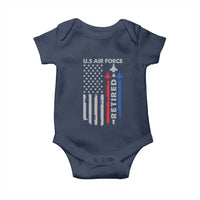 Veteran US Air Force Baby Onesie Vintage USA Flag Veterans - Wonder Print Shop