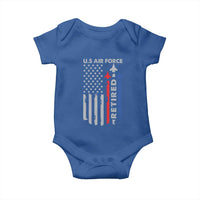 Veteran US Air Force Baby Onesie Vintage USA Flag Veterans - Wonder Print Shop
