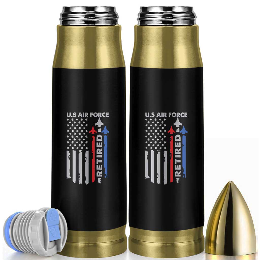 Veteran US Air Force Bullet Tumbler Vintage USA Flag Veterans - Wonder Print Shop