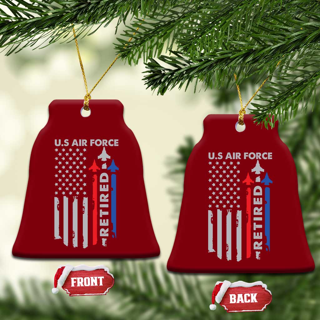 Veteran US Air Force Ceramic Ornament Vintage USA Flag Veterans - Wonder Print Shop