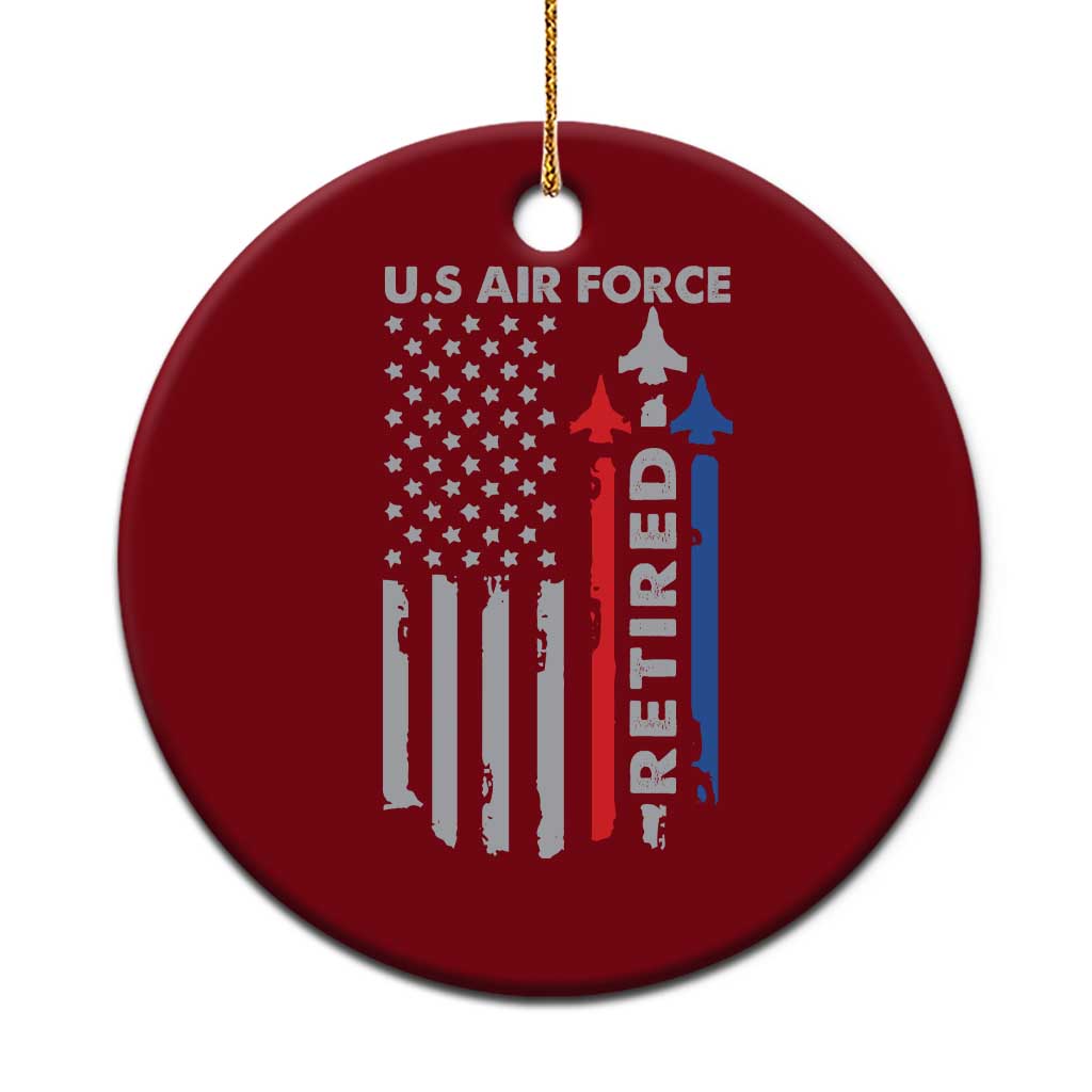 Veteran US Air Force Ceramic Ornament Vintage USA Flag Veterans - Wonder Print Shop