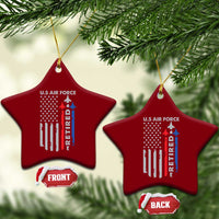 Veteran US Air Force Ceramic Ornament Vintage USA Flag Veterans - Wonder Print Shop