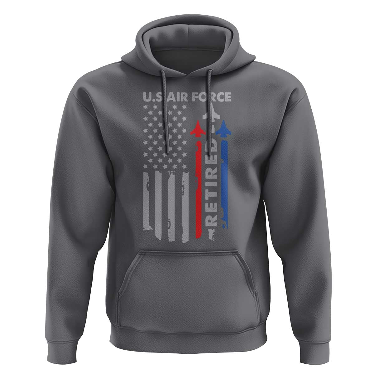 Veteran US Air Force Hoodie Vintage USA Flag Veterans - Wonder Print Shop