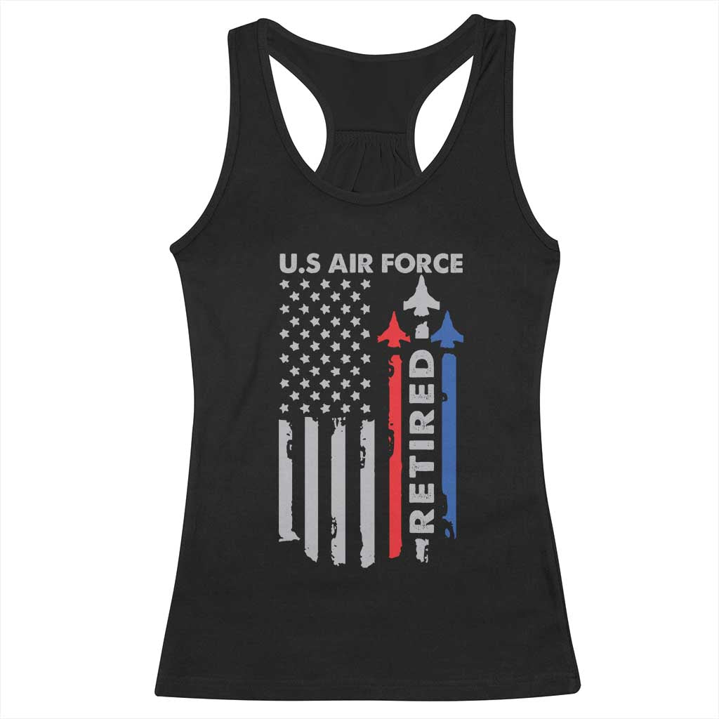 Veteran US Air Force Racerback Tank Top Vintage USA Flag Veterans - Wonder Print Shop