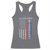 Veteran US Air Force Racerback Tank Top Vintage USA Flag Veterans - Wonder Print Shop