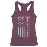 Veteran US Air Force Racerback Tank Top Vintage USA Flag Veterans - Wonder Print Shop
