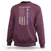 Veteran US Air Force Sweatshirt Vintage USA Flag Veterans - Wonder Print Shop