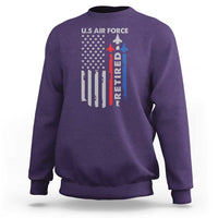 Veteran US Air Force Sweatshirt Vintage USA Flag Veterans - Wonder Print Shop