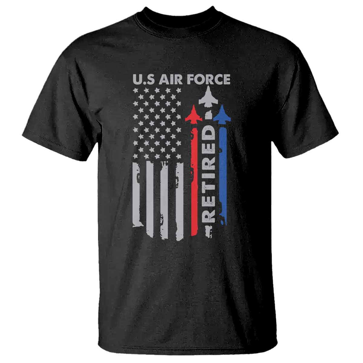 Veteran US Air Force T Shirt Vintage USA Flag Veterans - Wonder Print Shop