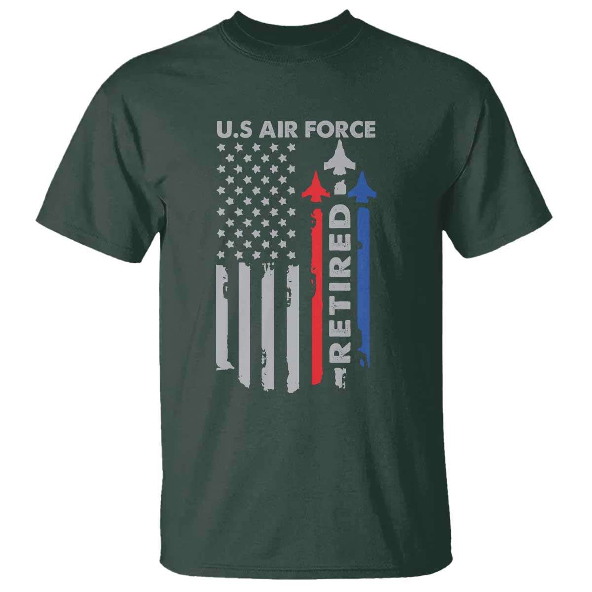 Veteran US Air Force T Shirt Vintage USA Flag Veterans - Wonder Print Shop