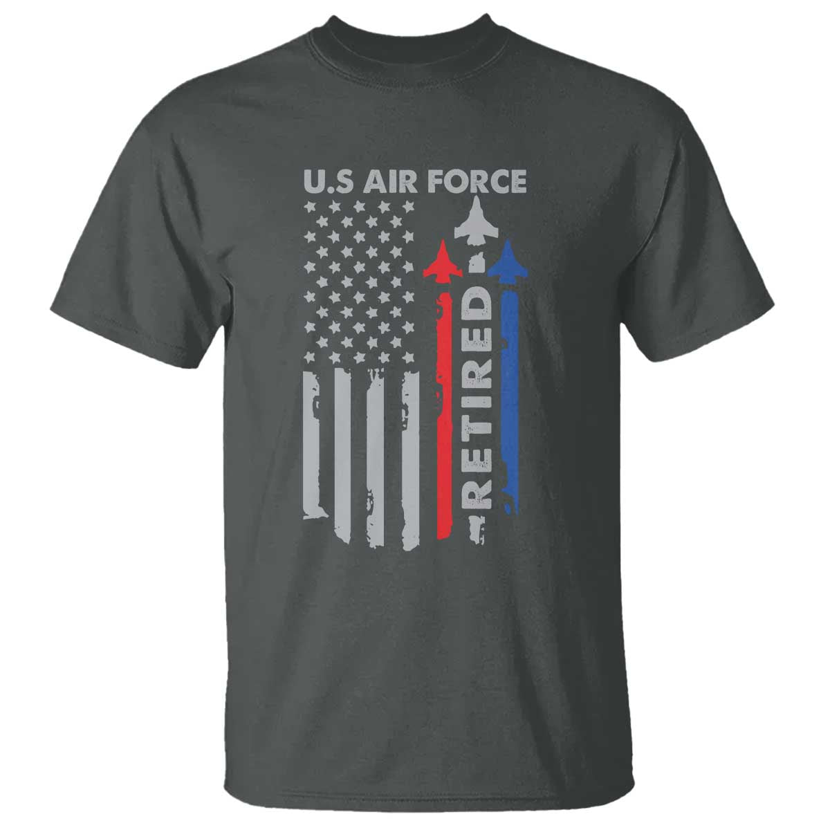Veteran US Air Force T Shirt Vintage USA Flag Veterans - Wonder Print Shop