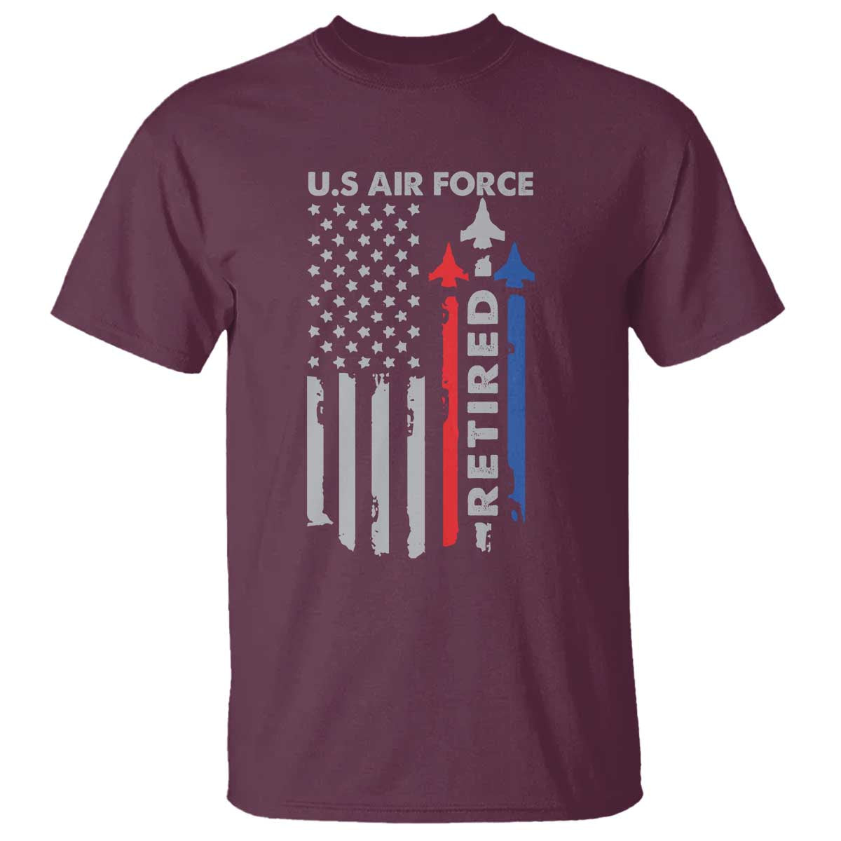 Veteran US Air Force T Shirt Vintage USA Flag Veterans - Wonder Print Shop