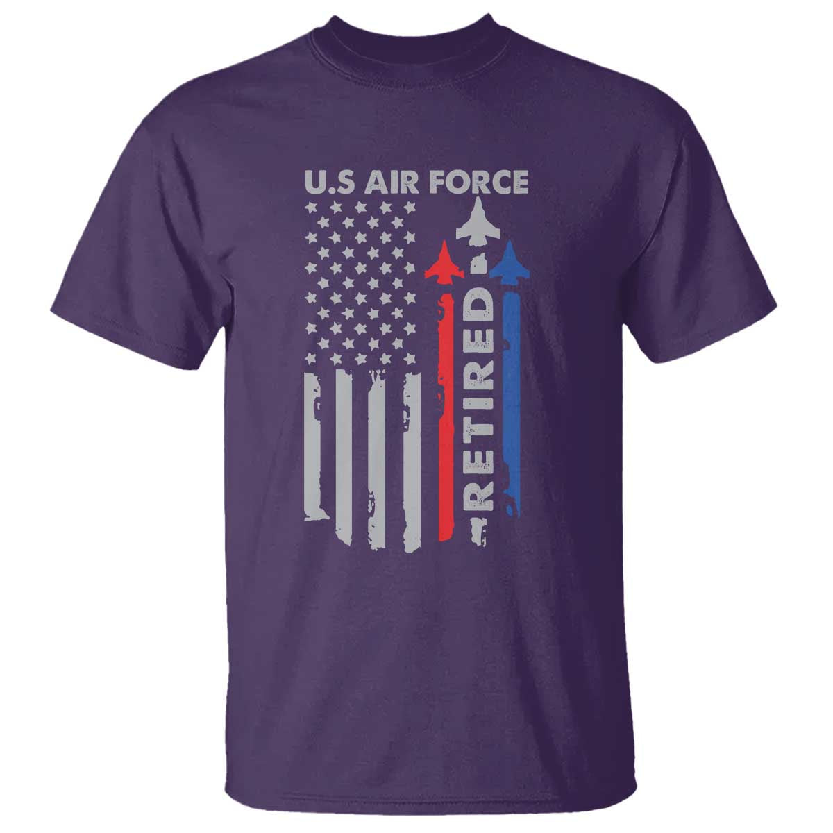 Veteran US Air Force T Shirt Vintage USA Flag Veterans - Wonder Print Shop