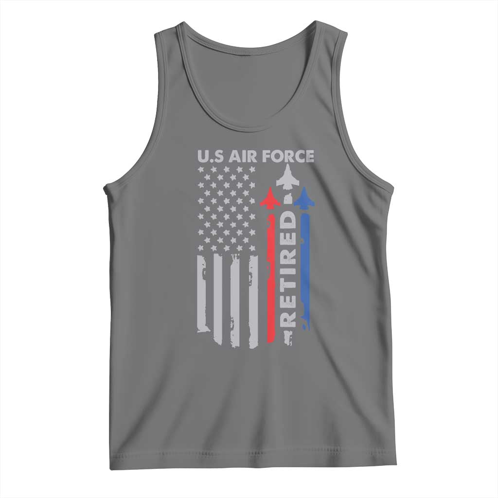 Veteran US Air Force Tank Top Vintage USA Flag Veterans - Wonder Print Shop
