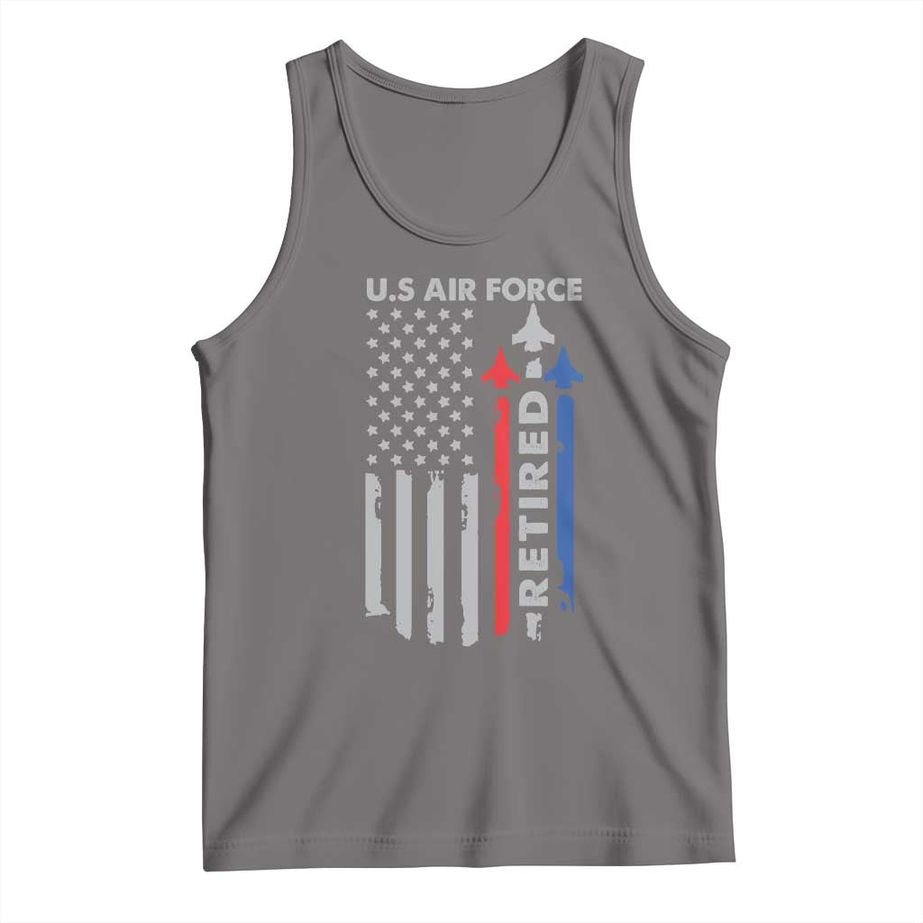 Veteran US Air Force Tank Top Vintage USA Flag Veterans - Wonder Print Shop