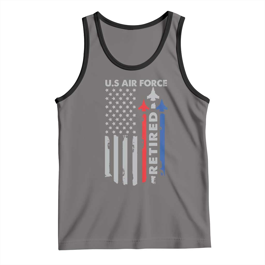 Veteran US Air Force Tank Top Vintage USA Flag Veterans - Wonder Print Shop