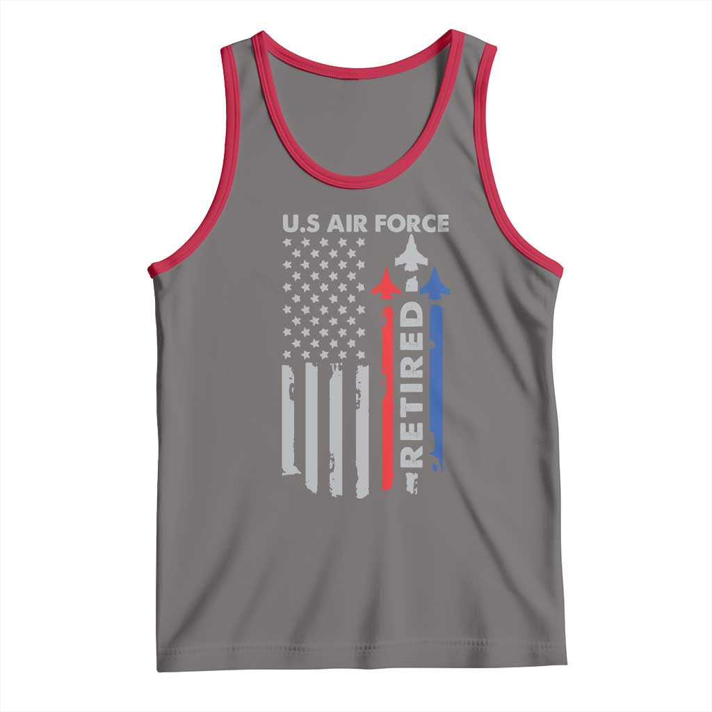 Veteran US Air Force Tank Top Vintage USA Flag Veterans - Wonder Print Shop