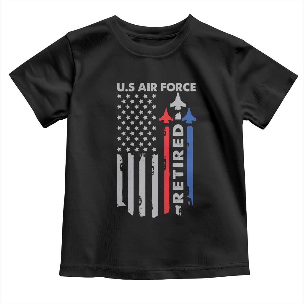 Veteran US Air Force Toddler T Shirt Vintage USA Flag Veterans - Wonder Print Shop